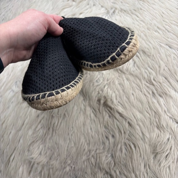 Off-White Men's 12.5 Black White Striped Open Knit Espadrille Resort Beachy Boho - Picture 7 of 9